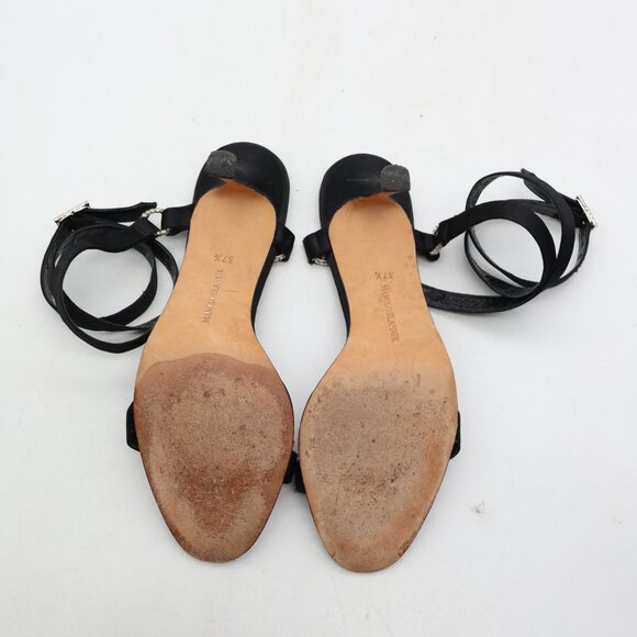 Manolo Blahnik Black Strappy Heels - Picture 8 of 10